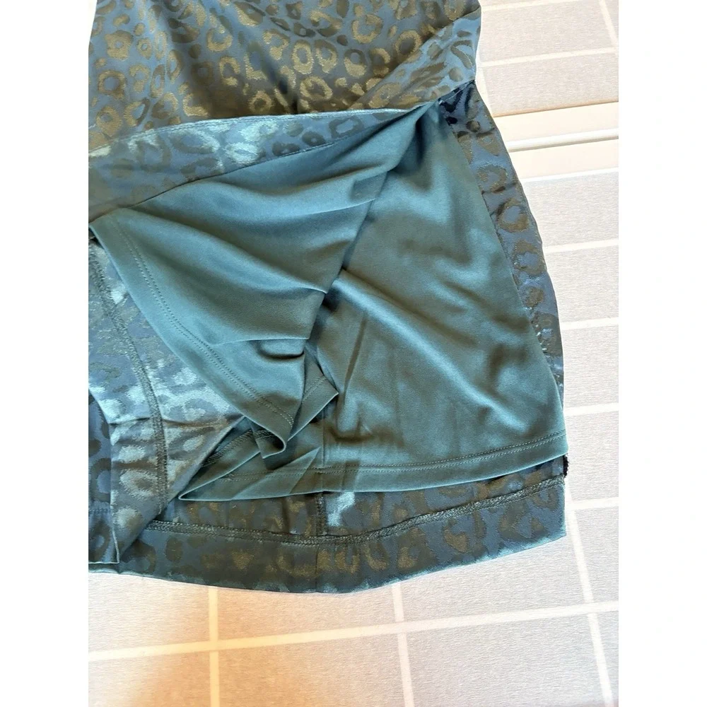 NWT Lush Satin Slip Strappy Back Emerald Green Graduation Dress‎ Women Sz M